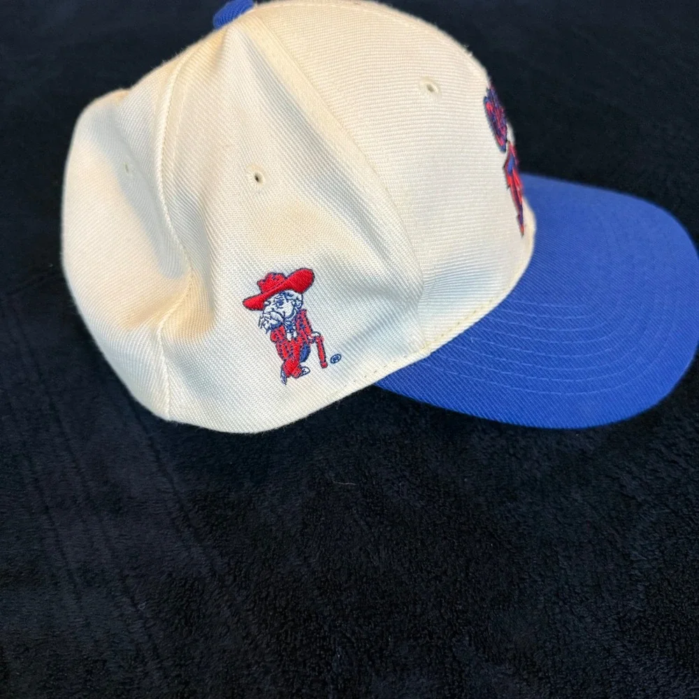 Vintage Ole Miss Rebels Hat Captivating Headgear Snapback Blue Cream Colonel Reb